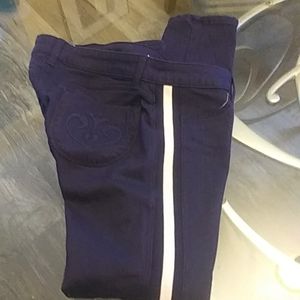 Adorable! SIWY dark blue (Navy), with elastic wide, white stripe down leg! Sz.27